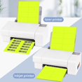 thumbnail image 3 of shiyou-Shipping Labels Stickers, 2"×4" Printable Fluorescent Mailing Labels for Laser/Inkjet Printing- Matte, Permanent Adhesive Stickers (20 Sheets, Fluorescent Yellow), 3 of 4