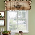 thumbnail image 4 of 2 Pack Valances for Windows, Leopard Printed Window Valances for Living Room/Bedroom/Bathroom, Funny Animals Textured Bathtubs Light Filtering Kitchen Curtain Valance Window Treatment 42"W x18" L, 4 of 9