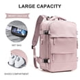 thumbnail image 3 of Mochila de viaje coowoz Large-L impermeable para mujer/hombre rosa, 3 of 7