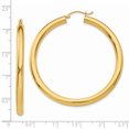 thumbnail image 3 of 14k Yellow Gold 4mm Tube Hoop Earrings Round, 3 of 7