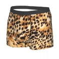 thumbnail image 4 of Male Fashion Leopard Underwear Faux Animal Fur Leather Texture Boxer Briefs Stretch Shorts Panties Underpants, 4 of 7