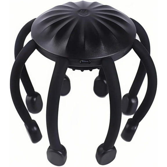 ABCISI 360° Electric Scalp Massager with 8 Nodes, 4 Modes – Rechargeable Head Massager for Stress Relief, Headache & Sleep Aid, Portable Design