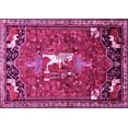 thumbnail image 1 of Ahgly Company Indoor Rectangle Animal Pink Traditional Area Rugs, 2' x 3', 1 of 4