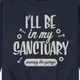 thumbnail image 3 of Instant Message - I'll Be In My Sanctuary Garage - Men's Crew Neck Fleece Pullover, 3 of 6
