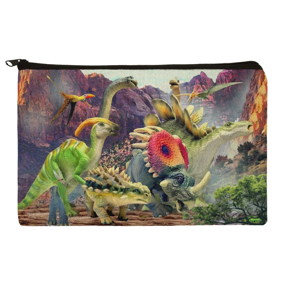 Triceratops T-Rex Stegosaurus Jurassic Dinosaurs Pencil Pen Organizer Zipper Pouch Case GRAPHICS & MORE Triceratops T-Rex Stegosaurus Jurassic Dinosaurs Pencil Pen Organizer Zipper Pouch Case GRAPHICS & MORE