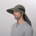 thumbnail image 3 of Casual Breathable Cycling For Women Hiking Caps Wide Brim UV Protection Caps Summer Bucket Hats With Neck Flap Men Fishing Sun Hats ARMY GREEN, 3 of 8