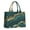 Teal Gold Wave, variant on Large Capacity Tote Bag,Teal Gold Marble Pattern Handbag Fashion Luxury Tote Bag,15.7"x13"x 5.1" Inches,Laptop Compatible
