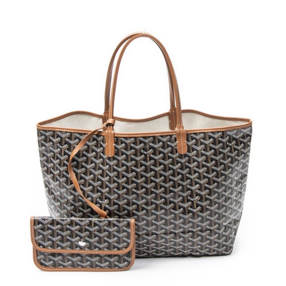Pre-Owned Goyard Brown Saint Louis PM Shoulder Bag Goyardine Coated Canvas
