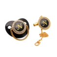 thumbnail image 2 of Baby Pacifier 26 Letter Name Initial Clip Silicone Infant Nipple Bling Newborn Pacifier, 2 of 9