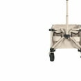 thumbnail image 4 of ENYOPRO Foldable Four-Wheel Wagon, Portable Wagon with All-Terrain Wheels & an adjustable handle, Utility Wagon for Outdoor, Shopping, Camping,Beige, 4 of 10