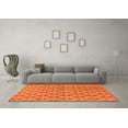 thumbnail image 3 of Ahgly Company Indoor Round Abstract Orange Modern Area Rugs, 3' Round, 3 of 4