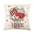 thumbnail image 2 of Valentines Day Pillow Covers 18 x 18 inch Set of 4 for Valentines Decor Love Heart Throw Pillows Decorative Cushion Cases Valentine Decorations, 2 of 5