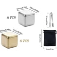 thumbnail image 2 of 16 PCS Stainless Steel Ice Cubes,Ice Cubes Whiskey Stones,Reusable Whiskey Stones Ice,Whiskey Stainless Steel Metal Ice Cubes,8 gold 8 silver,for Whiskey,Wine Chiller,Beer,Vodka,Liqueurs, 2 of 5