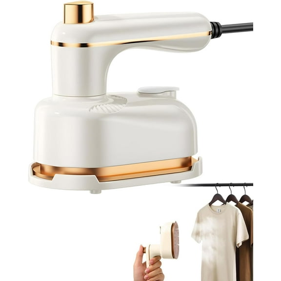 Pekkaxy Steam Iron,Portable Steamer for Clothes,Continuous Steam & Dry Ironing,2-In-1 Steamer and Iron,for Home & Travel Use