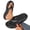 Black, variant on Women's Thick Sole Flip Flops, Cushioned Non-Slip Slides for Beach and Casual Wear