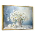 thumbnail image 2 of Designart "Serene Bouquet Of White Daisy Efflorescence VI" Daisies Floater Framed Canvas Prints, 2 of 5