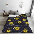 thumbnail image 5 of Fuzoiu Sunflowers Print Ultra-Soft Micro Fleece Blanket,All Seasons Flannel Throw, Lightweight Blanket for Bed, Sofa, Couch, Movie Night, Camping, and Travel-50"x40", 5 of 7