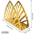 thumbnail image 3 of Set Of 2 Stainless Steel Triangle Shaped Napkin Holders For Kitchen Worktop Dining Table Gold, 3 of 5