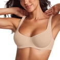 thumbnail image 5 of Nooxsoe No Underwire Bras Sports Bra Wireless Bras for Women Underwire Bras for Women Lounge Bras for Women Everyday Bra Push Up Tshirt Jelly Bras for Women Tshirt Bra Beige 34, 5 of 5