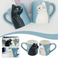 thumbnail image 1 of Cat Coffee Couple Mug set   Matching Gift For Birthday  Anniversary  Wedding., 1 of 6