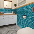 thumbnail image 2 of Yeetfub 6 Sheet Peel and Stick Backsplash Subway Tile for Kitchen 6"x12" Waterproof Backsplash Tile Peel and Stick Wall Tiles for Bathroom Kitchen Camper Shower Furniture Blue, 2 of 5