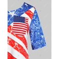 thumbnail image 3 of Más el tamaño de la bandera americana de rayas impresión de la estrella Tee Rosegal Camisetas tallas grandes, 3 of 5