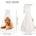 thumbnail image 2 of Hanging Towels 2 Pcs, Dish Towels Irish Doodle Pup Absorbent Hand Towels with Hanging Loop Washcloth for Bathroom Kitchen, 2 of 6