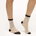 thumbnail image 3 of Women's Sheer Socks with Mesh Polka Dot Cute Casual Ankle Socks Ultra Thin Nylon Stocking 3-5Pairs, 3 of 7