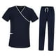 thumbnail image 4 of Conjunto de uniforme médico para mujer, traje de trabajo de enfermera, uniforme de enfermería con cintura elástica, uniforme de enfermería 2XL, 4 of 9