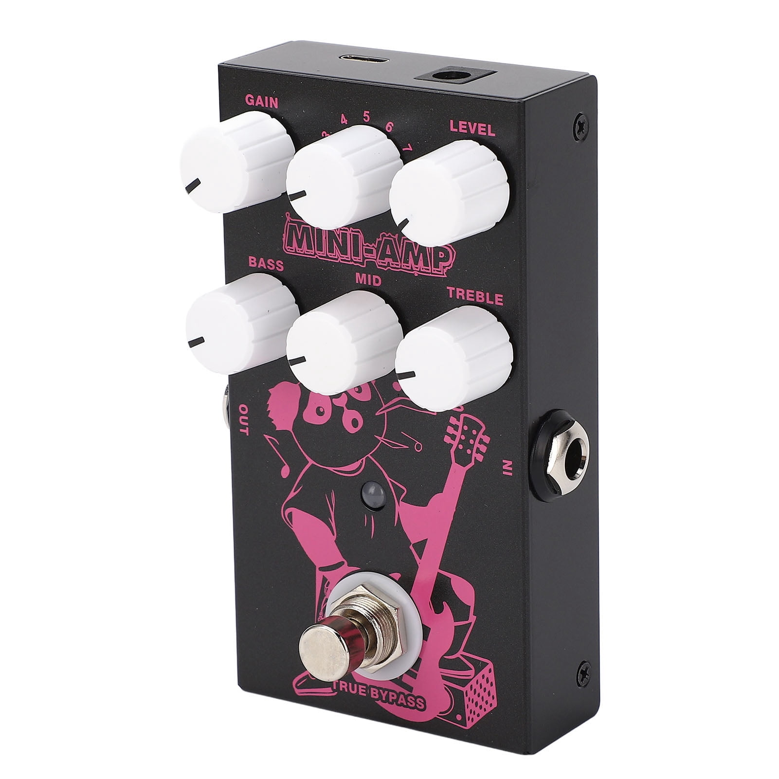M Buder Electric Guitar Pedal 3 EQ Adjustable 9 Music Effects Multi Effects Guitar Effector for Performance 4.41 x 2.68 x 1.57 inches Metal Body 9V DC USB 5V Powered