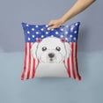thumbnail image 2 of American Flag and Maltese Fabric Decorative Pillow BB2138PW1414, 2 of 4