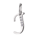 thumbnail image 1 of Charm para pulsera LuckyLy inicial letra A Acero inoxidable y zirconia cúbica Modelo Lizzy plateado letra J, 1 of 7