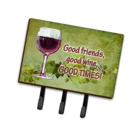 Good friends good wine good times Leash or Key Holder