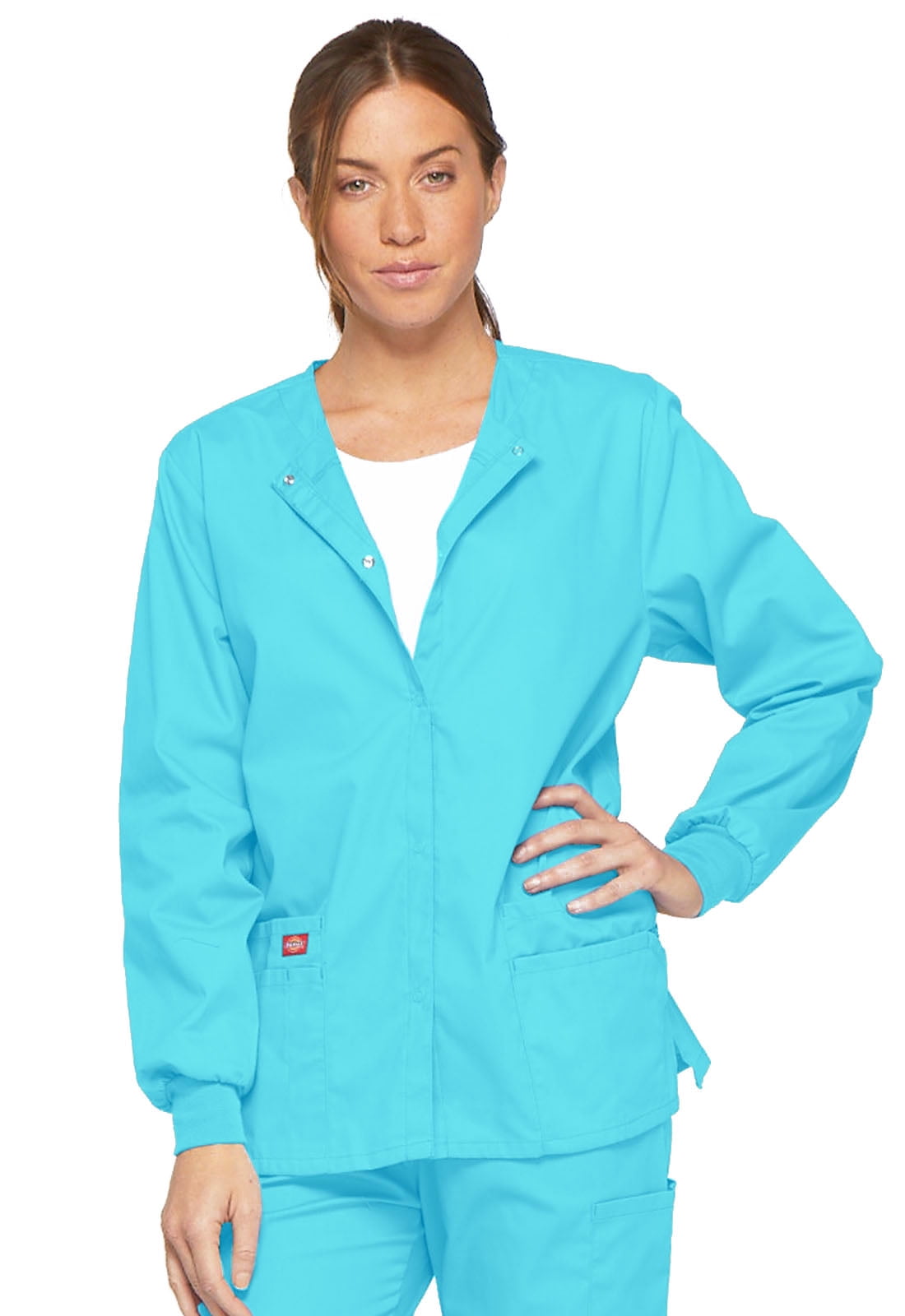 Dickies EDS Signature Medical Scrubs Warm Up Jacket for Women Snap