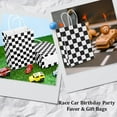 thumbnail image 7 of 16Pcs 5.9 x 3.2 x 8.3 Inch Checkered Paper Treat Bags Race Car Gift Bags Bulk Rectangle Black White Tartan Grid Shopping Treat Pouches for Birthday Race Car Party Favors Presents Packaging Black, 7 of 7