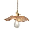 thumbnail image 2 of lionlar Flower Pendant Light Flower Glass Hanging Lamp for Bedside Coffee Restaurant Amber, 2 of 9