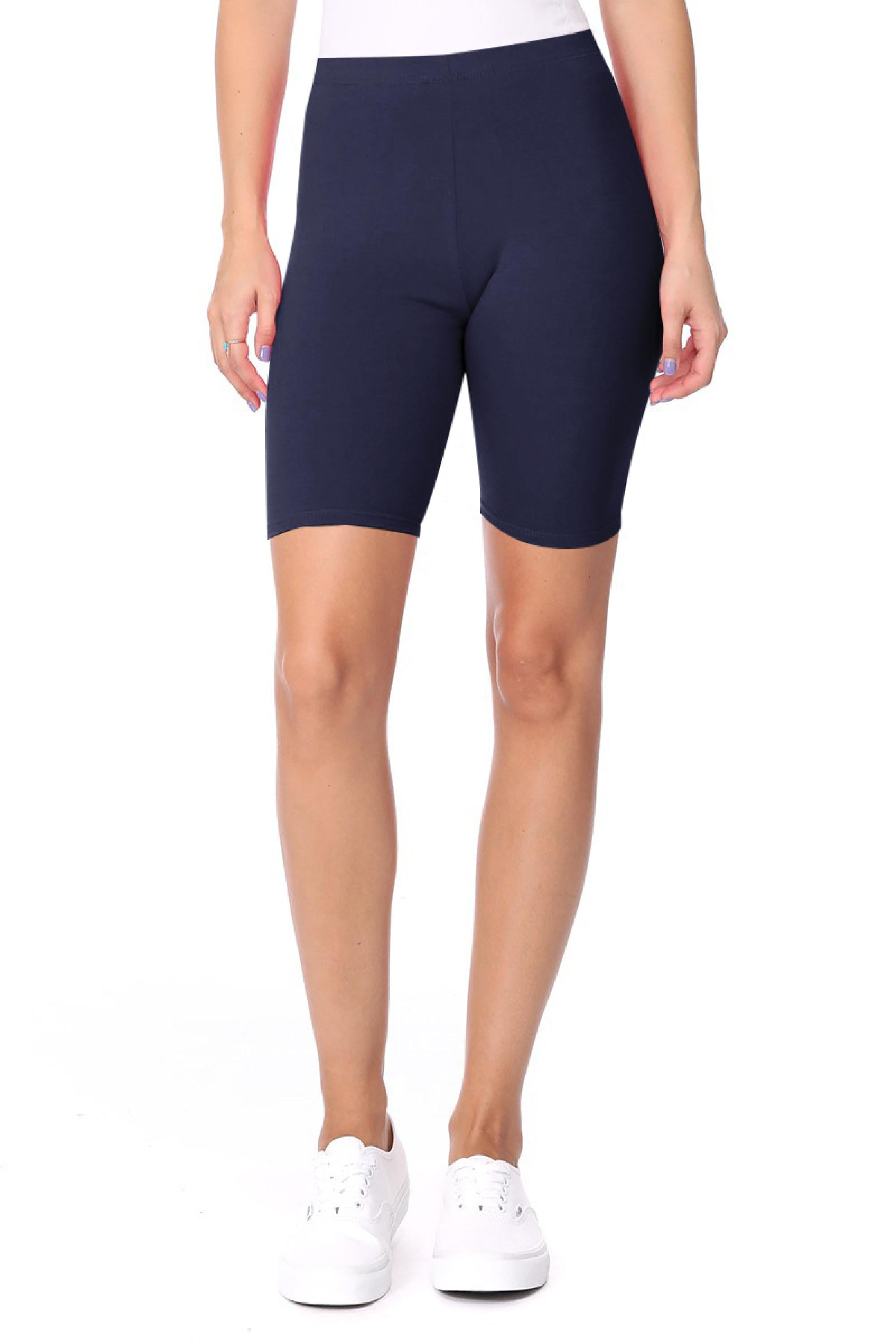 navy blue biker shorts women's