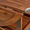 thumbnail image 3 of Noble House Tillary Outdoor Acacia Wood Bar Cart with Aluminum Accents in Oak, 3 of 27