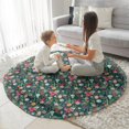 thumbnail image 3 of Dark Green Christmas Ornament Pattern Round Blanket,Comfortable Soft Flannel Throw Blanket,All Season,Warm Lightweight Blankets for Sofa Bed Couch Living Room Chair 47"x47", 3 of 5