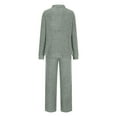 thumbnail image 4 of yievot Lounge Sets for Women Long Sleeved Knitted Two Piece Sweater and Pants Pajamas Loungewear Two Piece Outfits, 4 of 5
