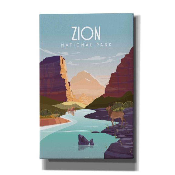 Epic Graffiti 'Zion National Park' by Arctic Frame Studio, Canvas Wall Art, 26"x40"