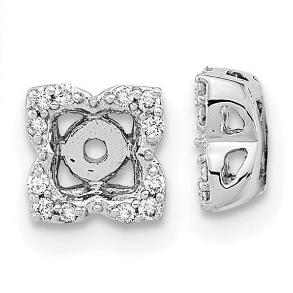 14k White Gold Diamond Earring Jackets EM4022
