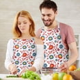 thumbnail image 3 of Pioneer Flower Floral Print Pattern Apron for Women and Men, Cotton Linen Waterproof with Pockets, Adjustable, 33x27 Inch for Kitchen, Gardening, BBQ, Salon, 3 of 6