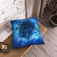 thumbnail image 3 of Velvet Decorative Throw Pillow Covers Set of 2, Soft Square Cushion Cover with Invisible Zipper Bitcoin Blockchain Printing, 16"x16", 3 of 7