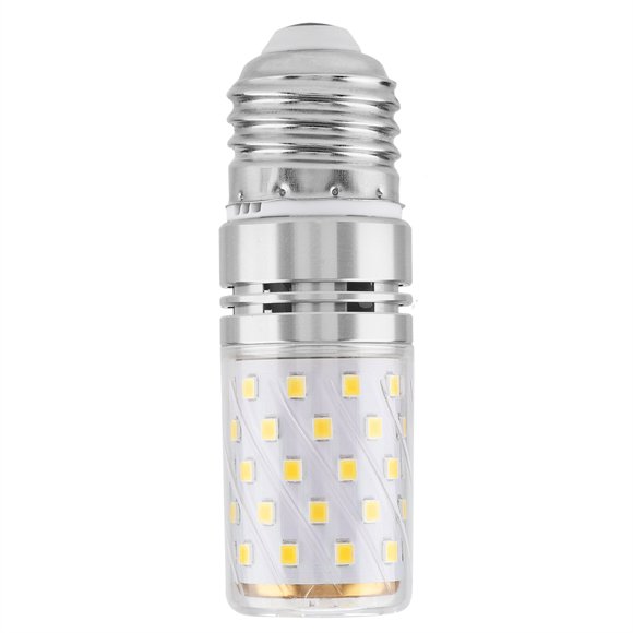 Bombilla LED tipo maíz E27 de 12 W, luz blanca cálida, lámpara decorativa cilíndrica tipo vela, CA 85-240 V (#02)