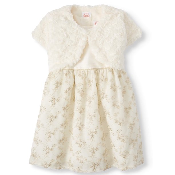 Wonder Nation Wonder Nation Baby Toddler Girl Christmas Holiday Dress