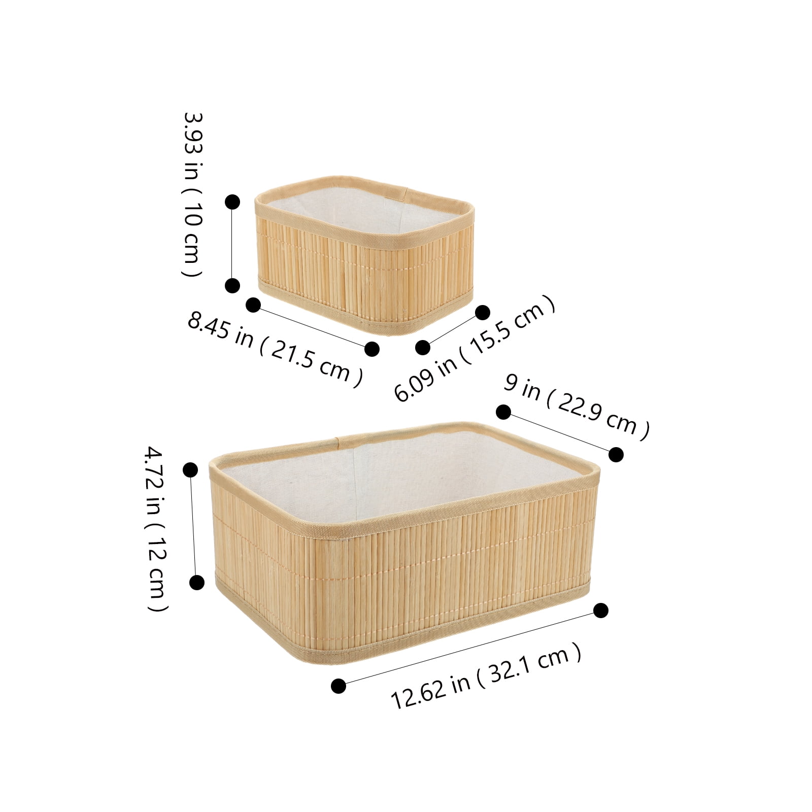 Bamboo Storage Basket Baskets Desk Organizer Weaving Sundries Multipurpose Manual Toy