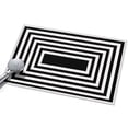 Black Concentric Squares Washable Small Entryway Area Rugs 2'x3 ...