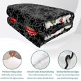 thumbnail image 4 of Quilts Twin XL Size Bedding Set, Black Christmas Snowflakes Lightweight Quilted Comforter, Winter Xmas Cute Snowman Plaid Reversible Bedspread Coverlet with Pillow Covers for All Season, 68" x 98", 4 of 9