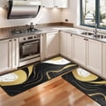 thumbnail image 3 of Kitchen Rugs Sets Of 2,Black and Gold Marble Wavy Lines Pattern Anti Fatigue Kitchen Mat Rugs Non Slip Washable,Decorative Kitchen Floor Mats for Kitchen,Sink,Laundry,17"x47"+17"x47", 3 of 5